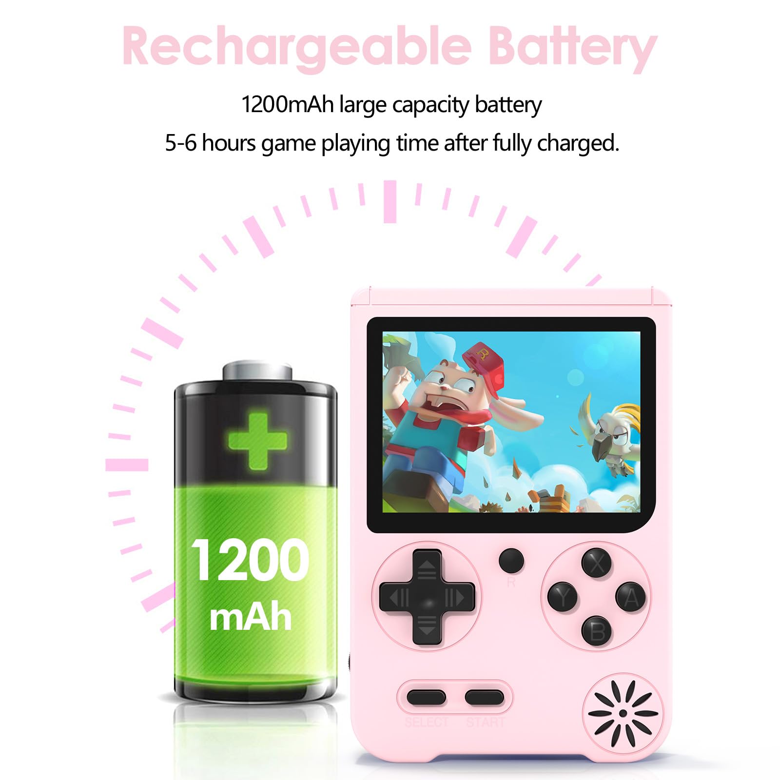 Huunad portable size fits comfortably in the hand for travel gaming.