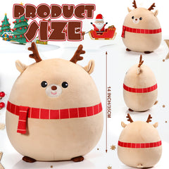Huwena Christmas reindeer pillow on sofa adds festive warmth and charm.