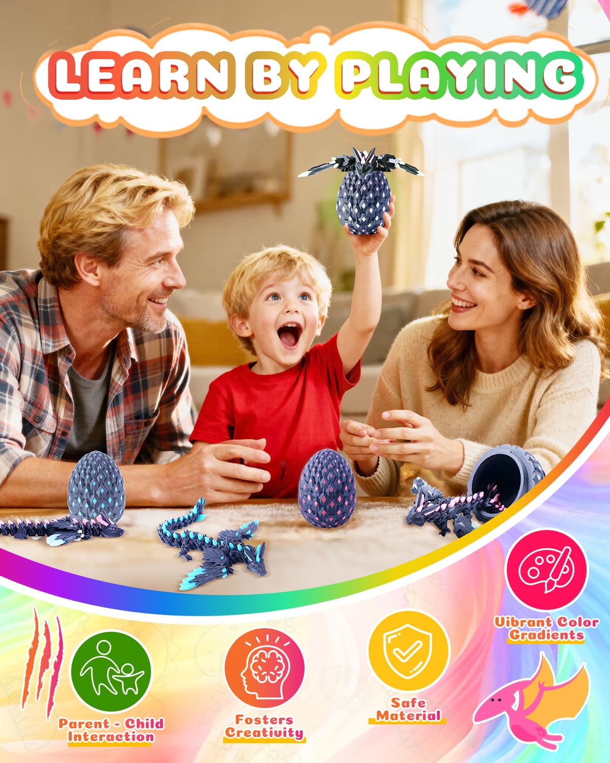 HUWUV eco-friendly PLA egg keeps playtime safe and planet-friendly.