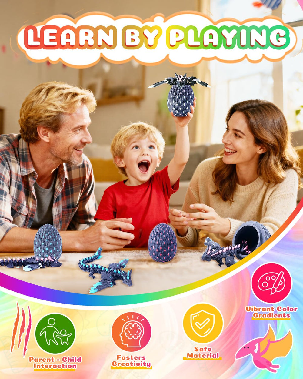 HUWUV eco-friendly PLA egg keeps playtime safe and planet-friendly.