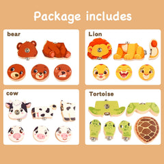 HUZU Animal Snap set is compact for travel and easy storage.