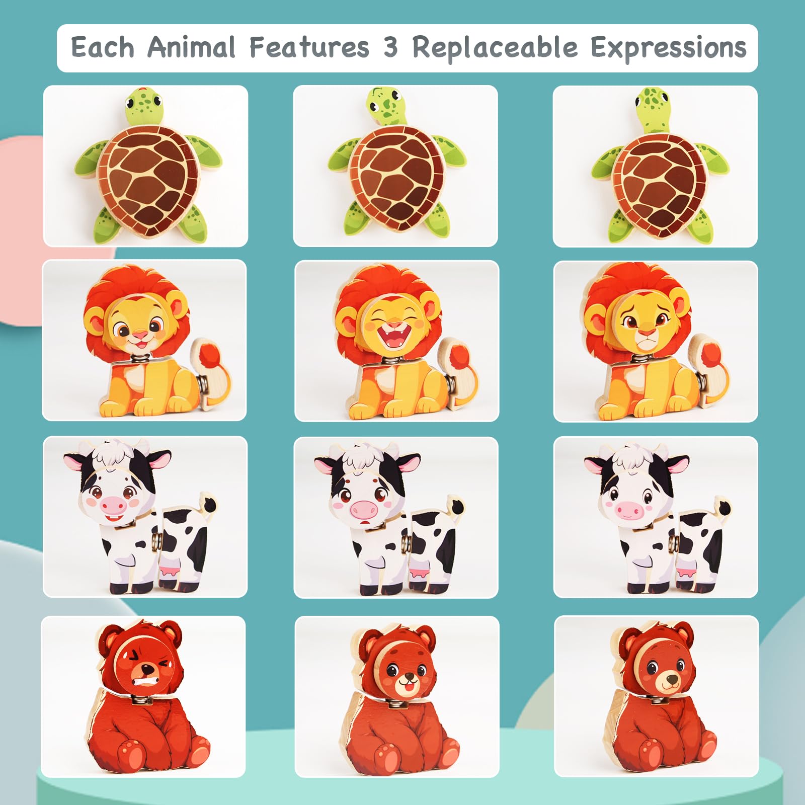 HUZU Animal Snap turtle blocks provide calm, hands-on building fun.