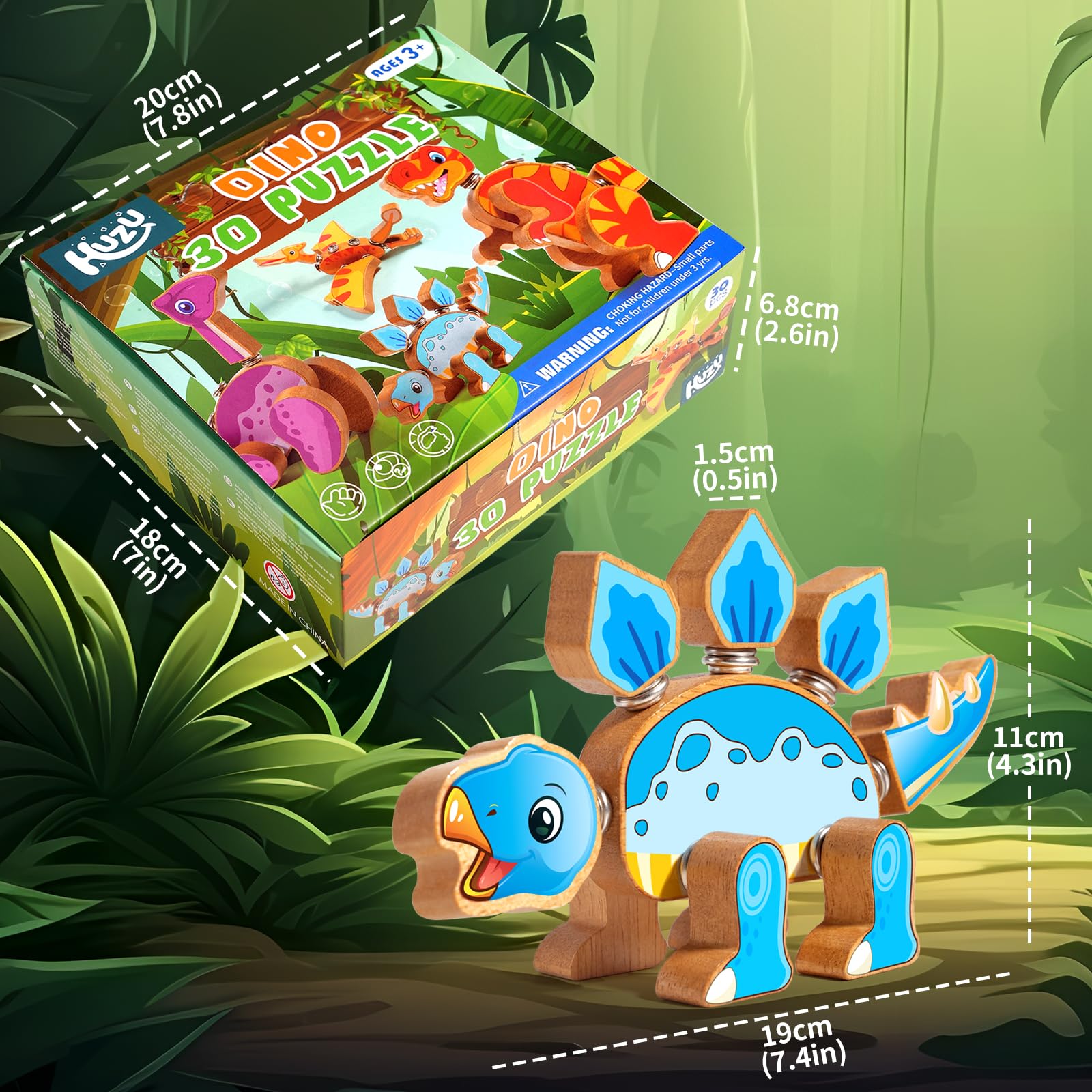 HUZU age 3 plus friendly design encourages supervised independent play