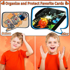 HVECT binder open to display double-sided sleeves for easy viewing