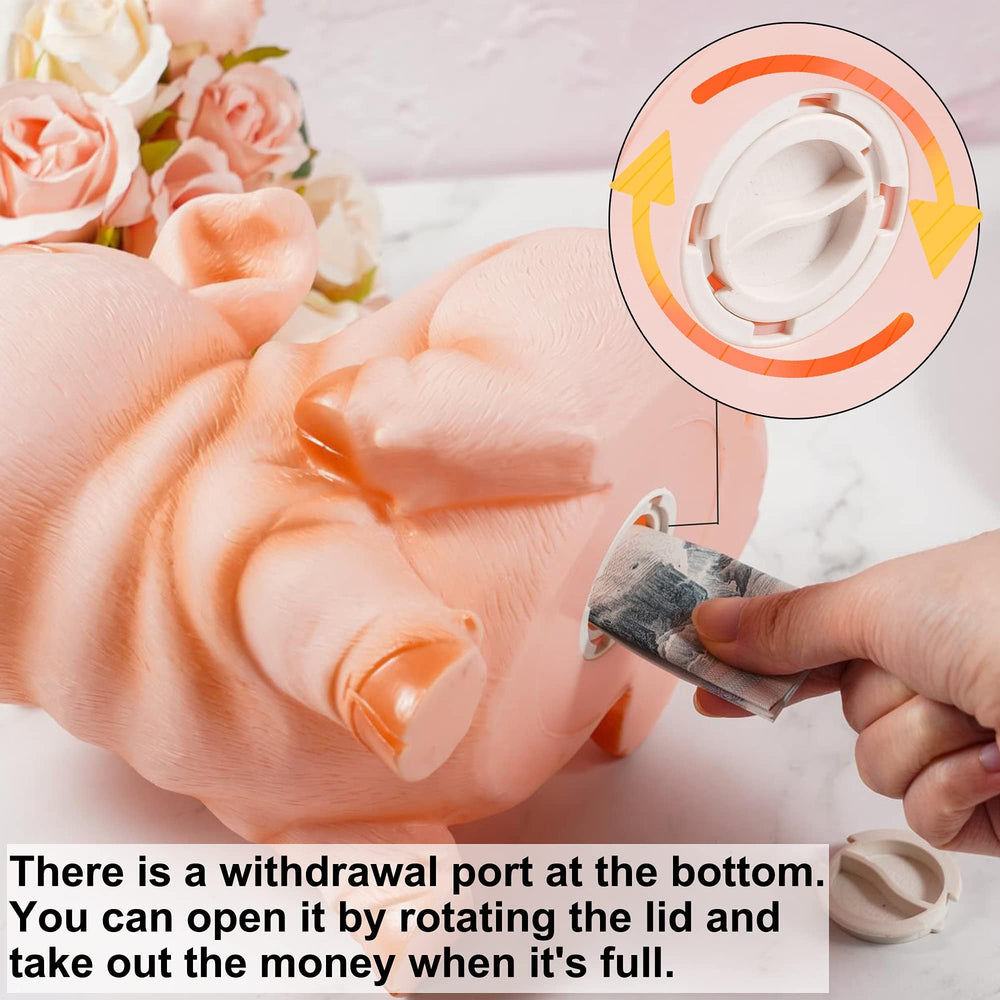 H&W piggy bank opening slot shows easy access