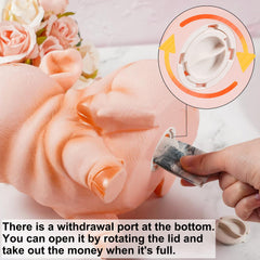 H&W piggy bank opening slot shows easy access