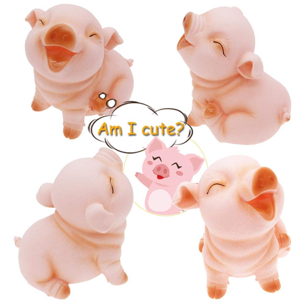 H&W piggy bank textured surface adds lifelike charm