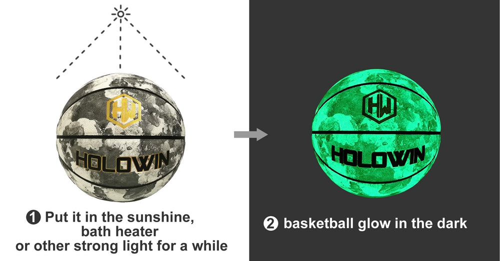 HW HOLOWIN holographic night basketball shines in photos and videos.