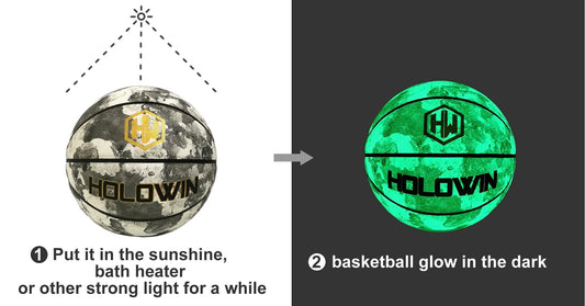 HW HOLOWIN holographic night basketball shines in photos and videos.
