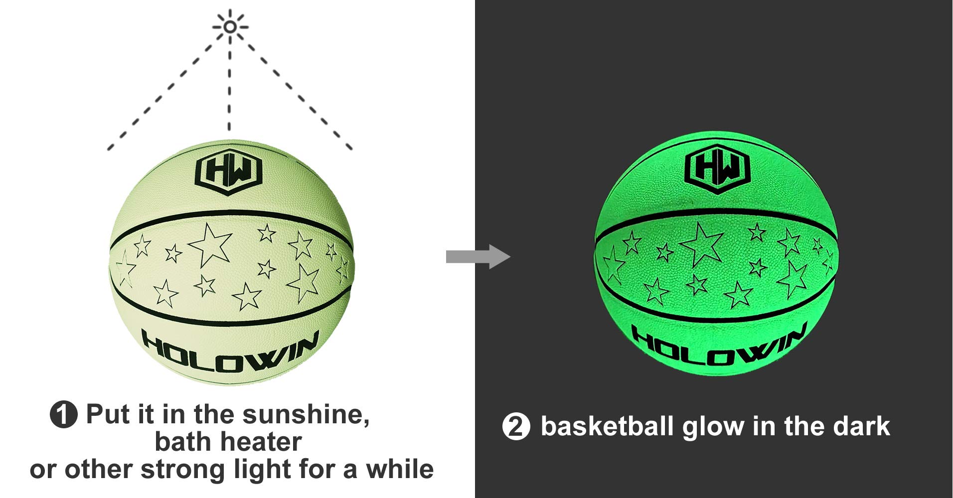 HW HOLOWIN HoloHoops ideal for indoor night training on the court.