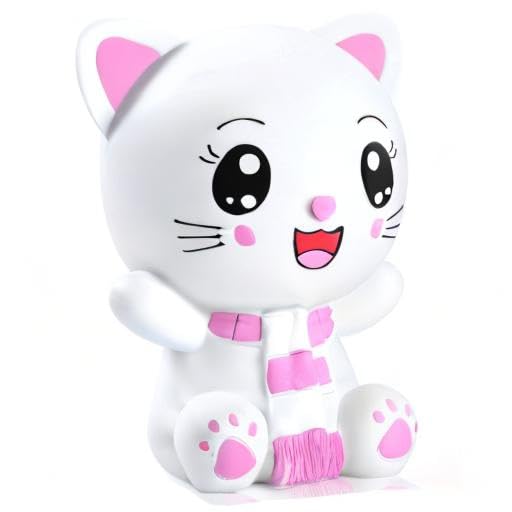 H&W Kitten Money Bank Pink thoughtful present for kids and families