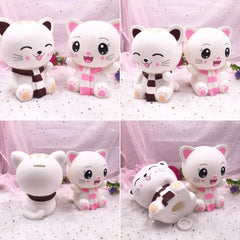 H&W Kitten Money Bank Pink tabletop decor accent for any room