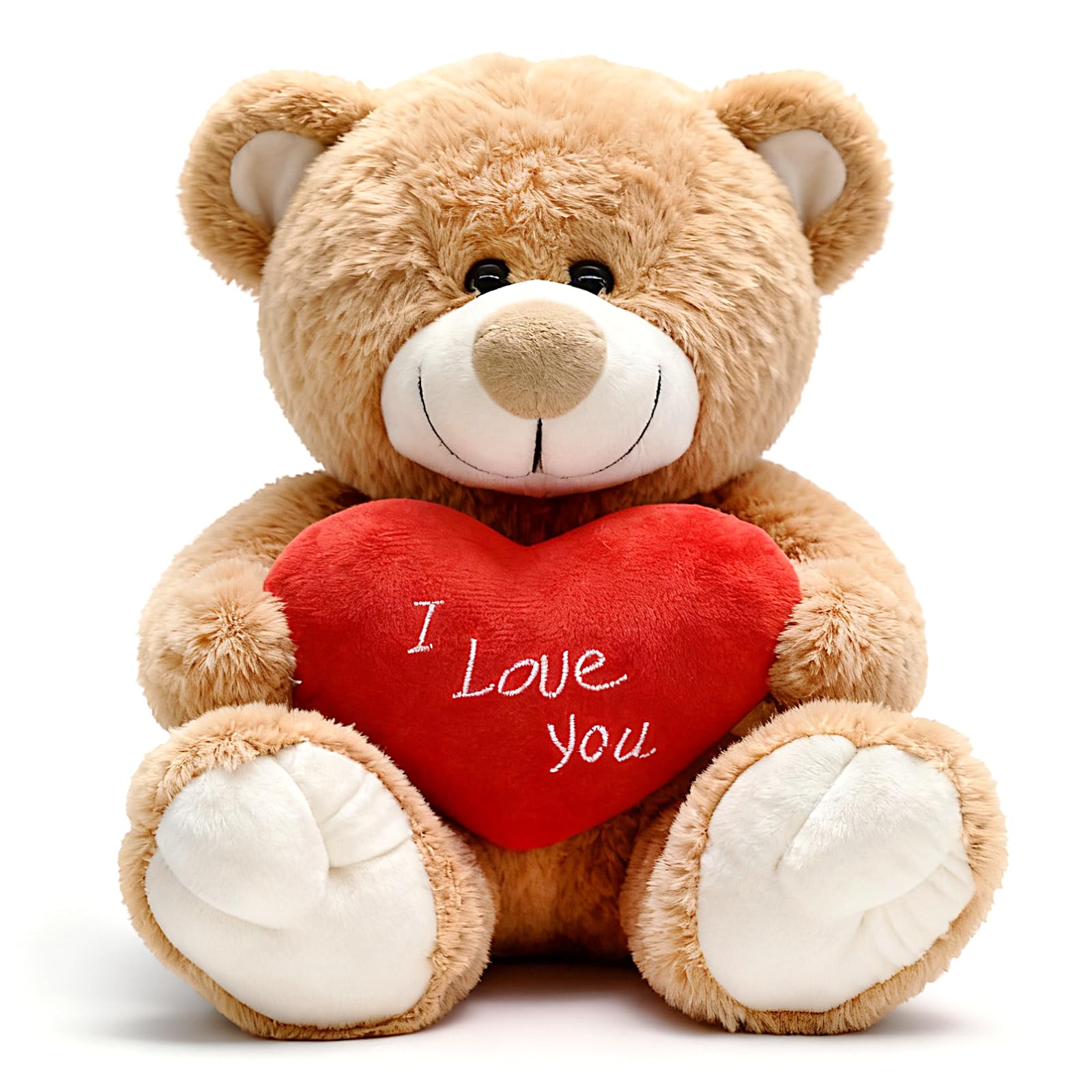 HWD I Love You 10inch teddy heart close-up, cuddle-worthy gift for special occasions