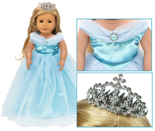 HWD wedding dress for 18-inch dolls perfect for pretend ceremonies