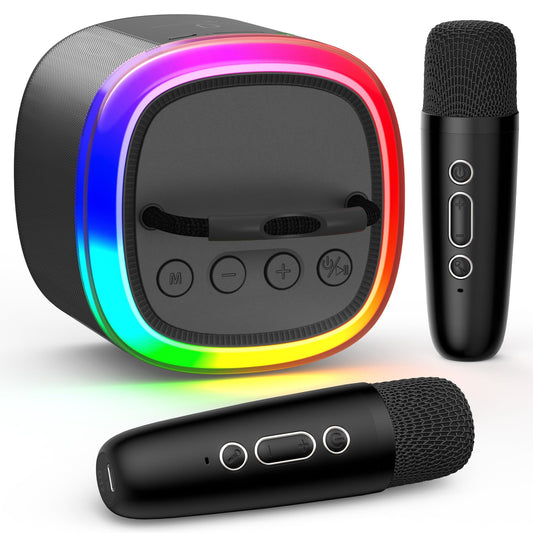 HWWR Karaoke Machine with mini Bluetooth speaker for family sing-alongs.