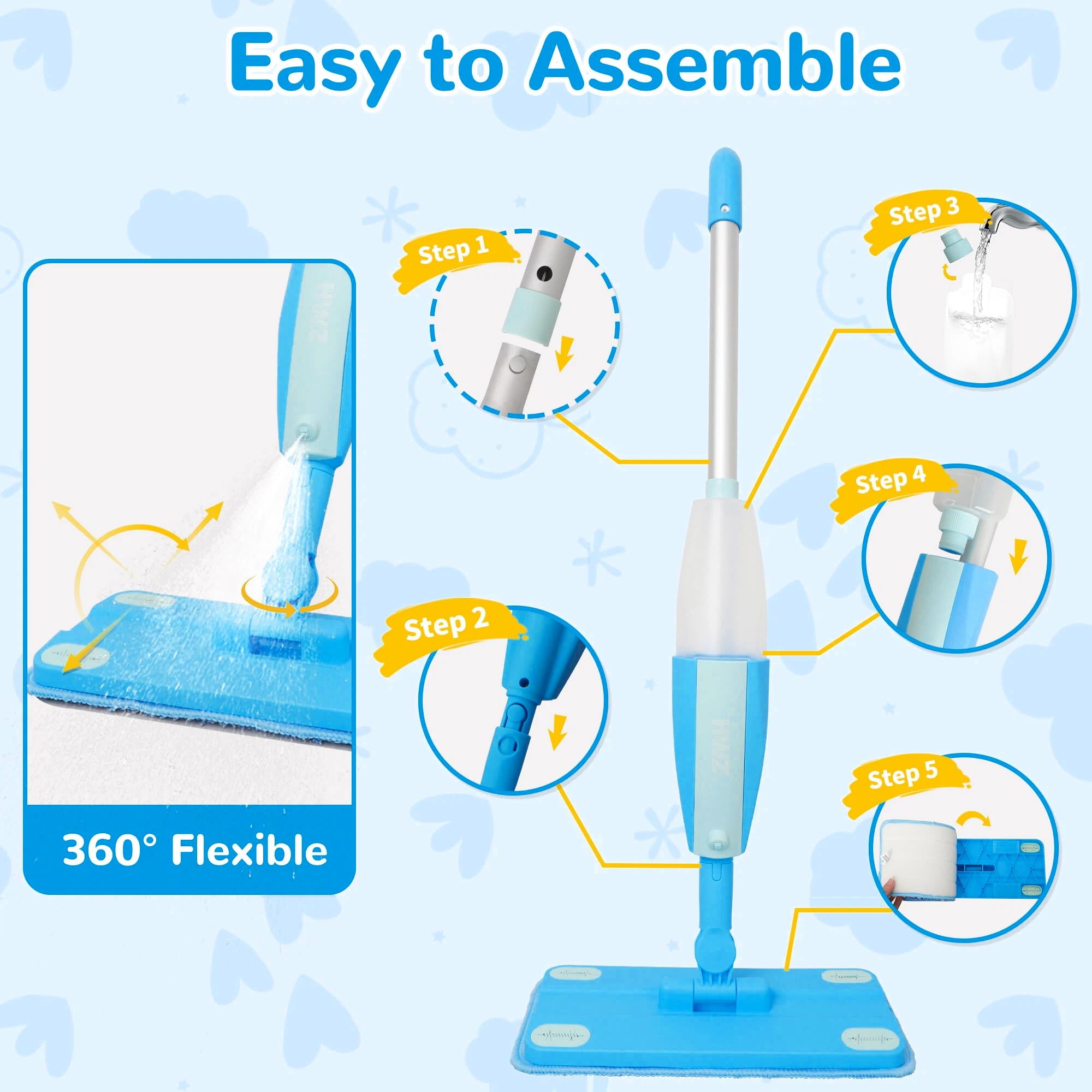 HWZ Kids Cleaning Set: toddler-safe materials photo, BPA-free and non-toxic.