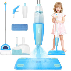 HWZ Kids Cleaning Set: mini spray mop photo, promotes pretend play and tidy habits.