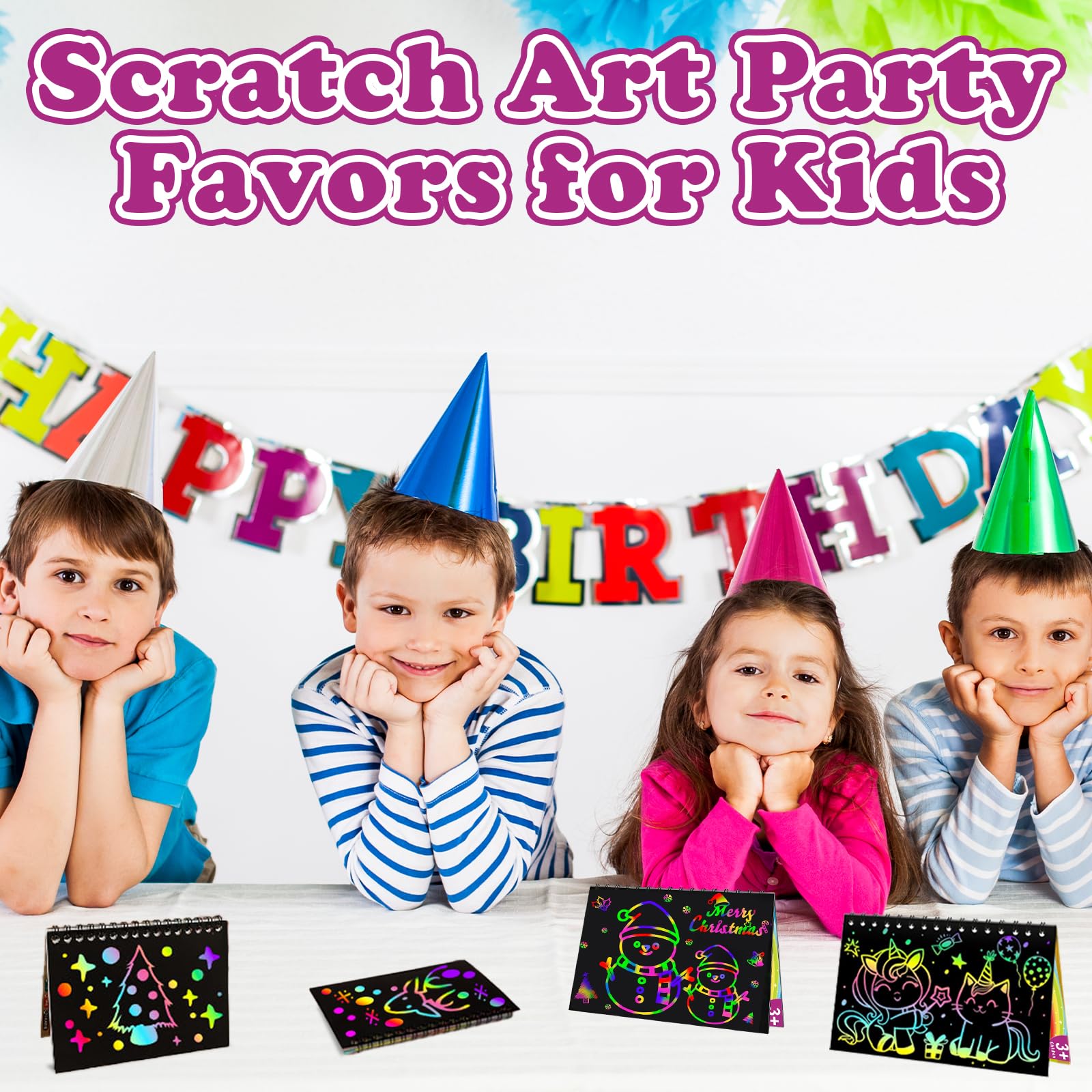 HXDOGSP Rainbow reveal sparks vibrant art on scratch pages.