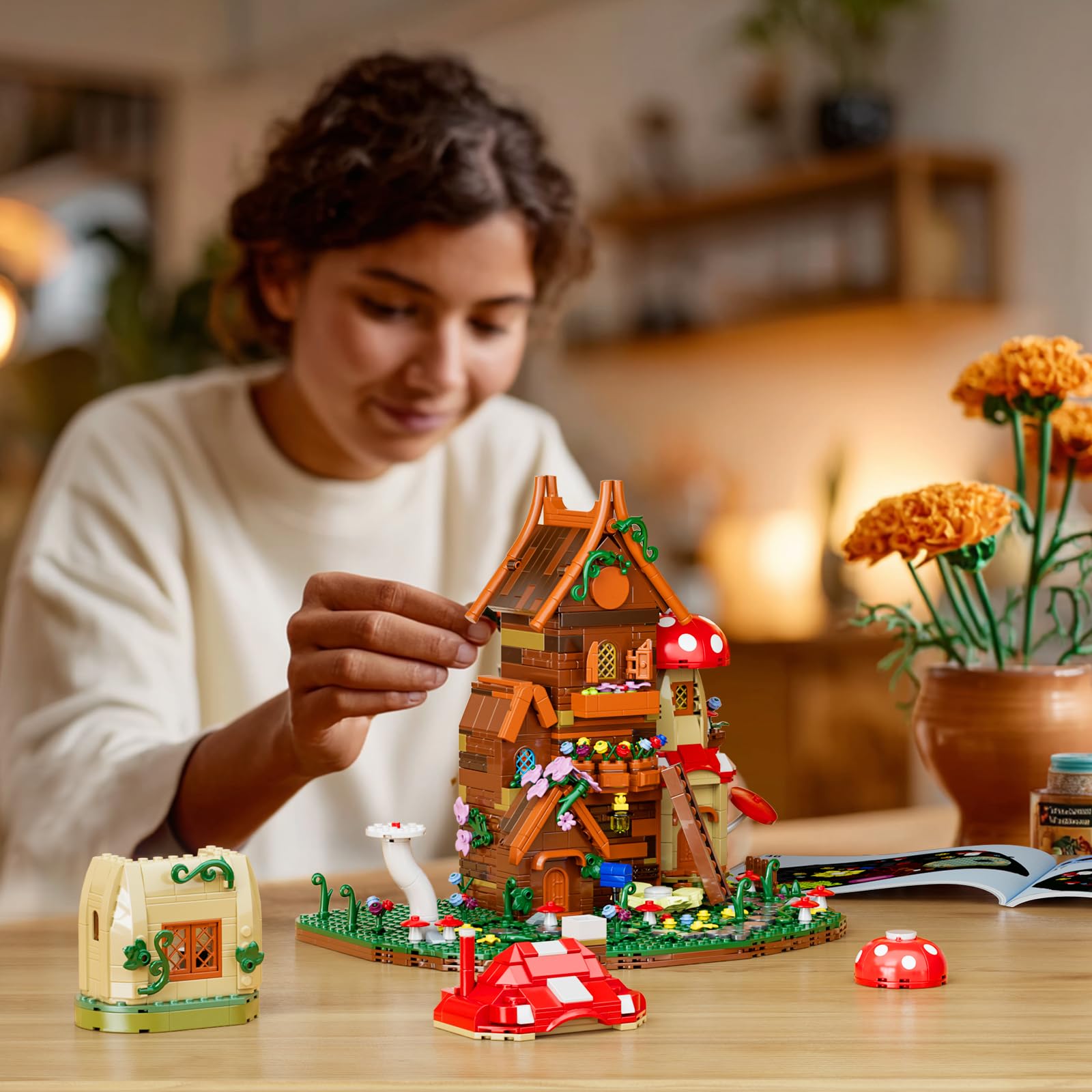 HXTTBD Colorful garden patches inspire scene-building and fairy-tale storytelling possibilities.