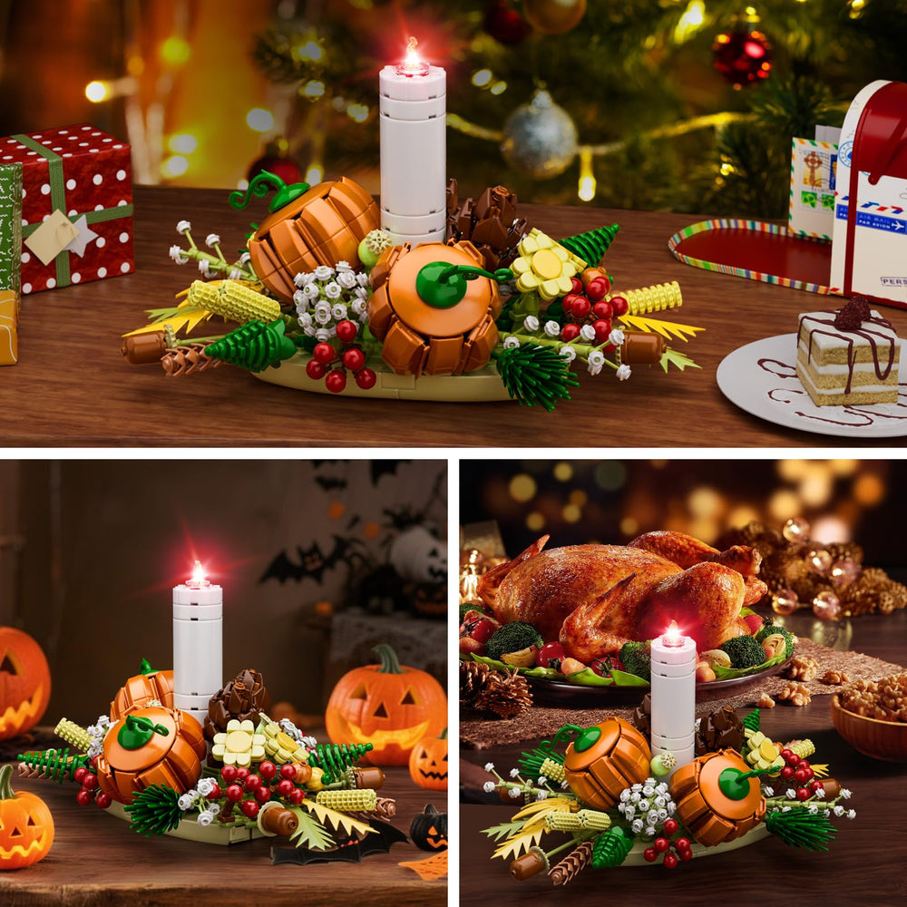 HXTTBD centerpiece with red berries and chrysanthemums for festive tables