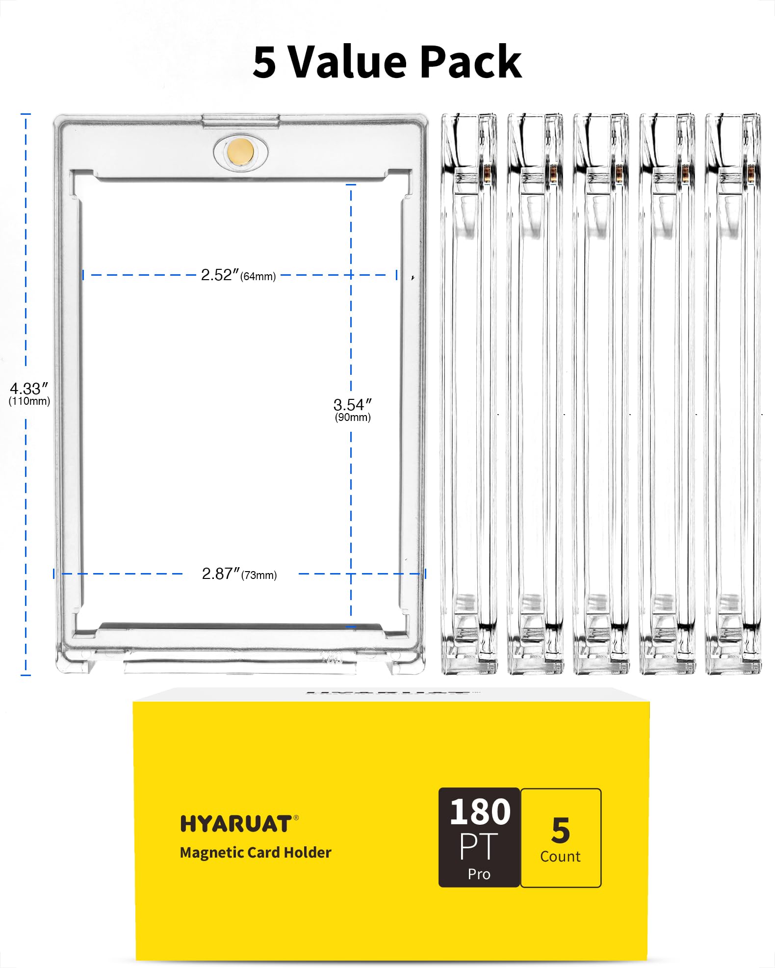 HYARUAT 180pt One Touch Card Holder is ideal for travel protection.