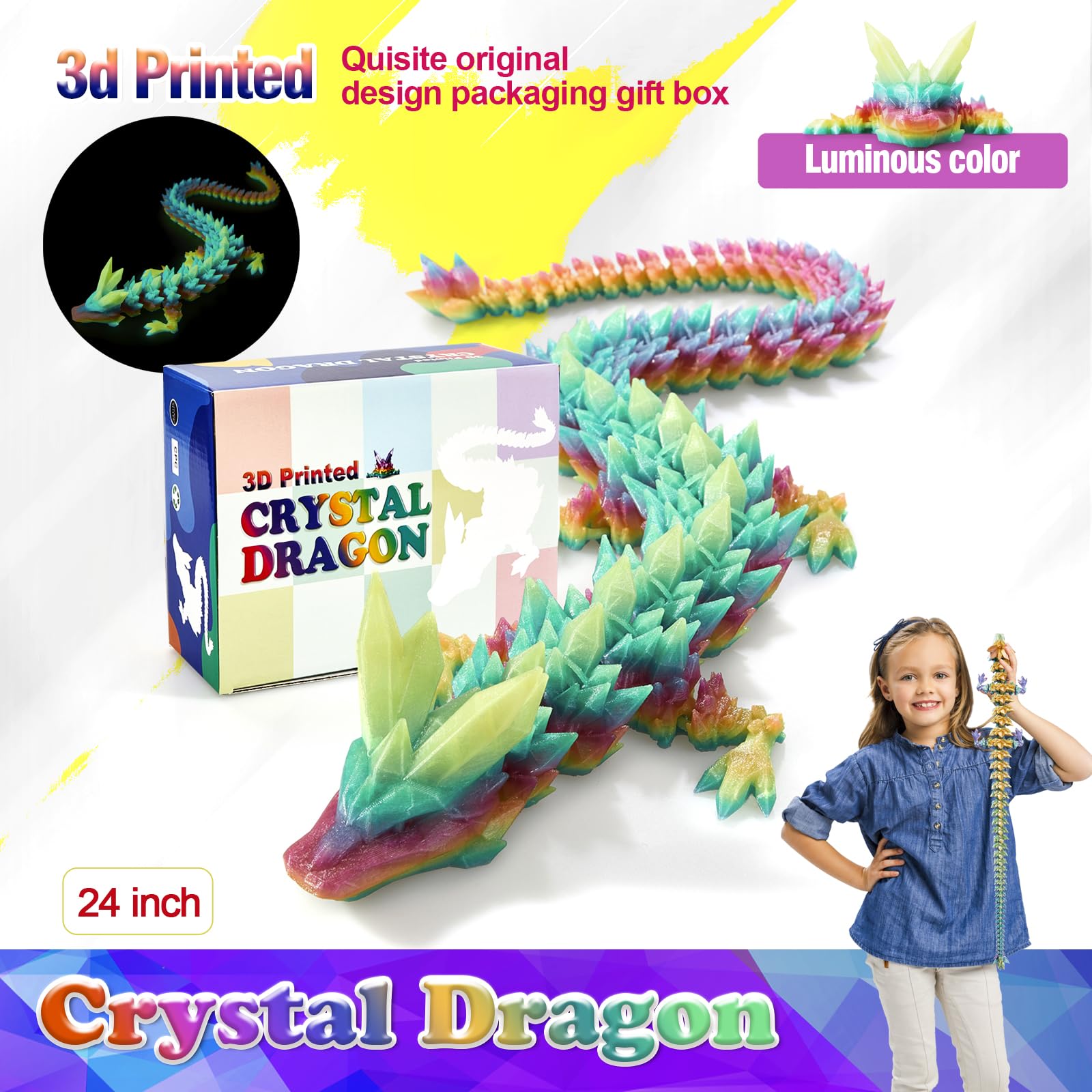 HyBaiS large dragon on bookshelf acts as a friendly guardian.