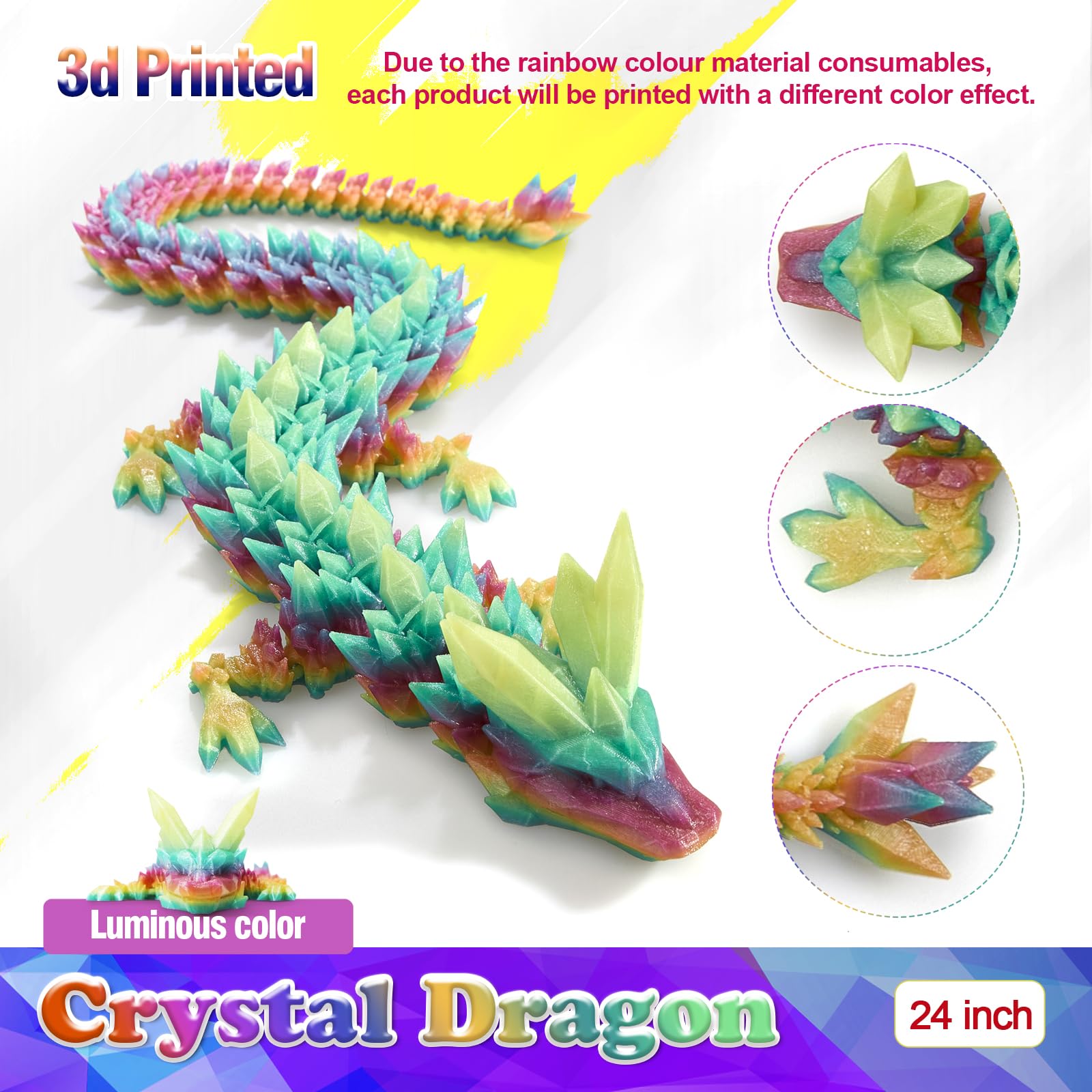 HyBaiS twisting dragon tail pose demonstrates dynamic, adjustable display.