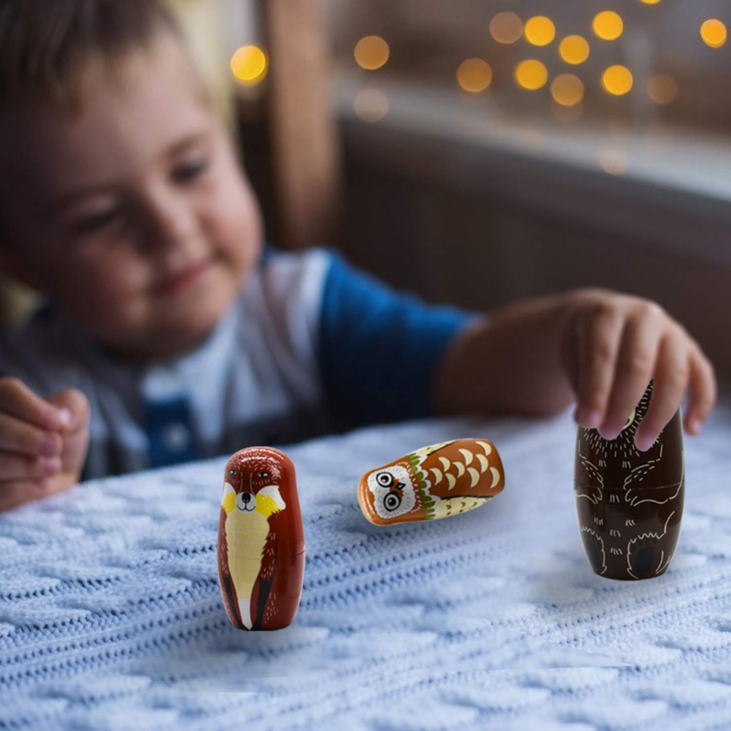 HYCLES nesting-dolls hand-painted-detail, unique character in every piece.