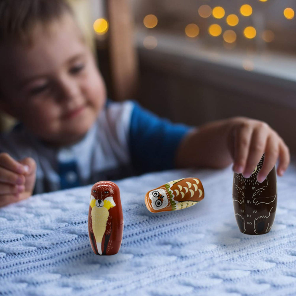 HYCLES nesting-dolls hand-painted-detail, unique character in every piece.