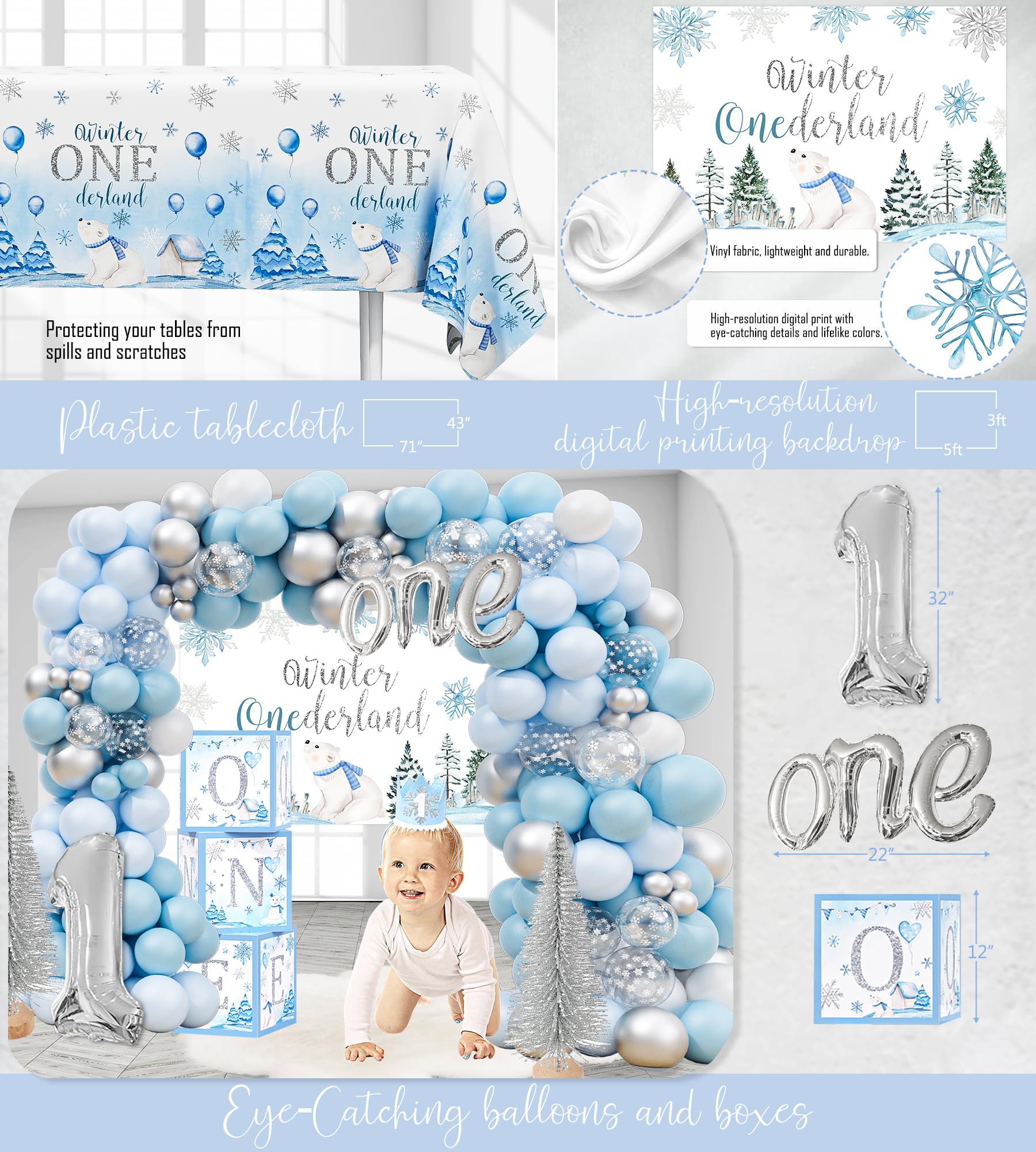 HYCSANBAO 152-piece balloon garland arch offers a dramatic party backdrop.