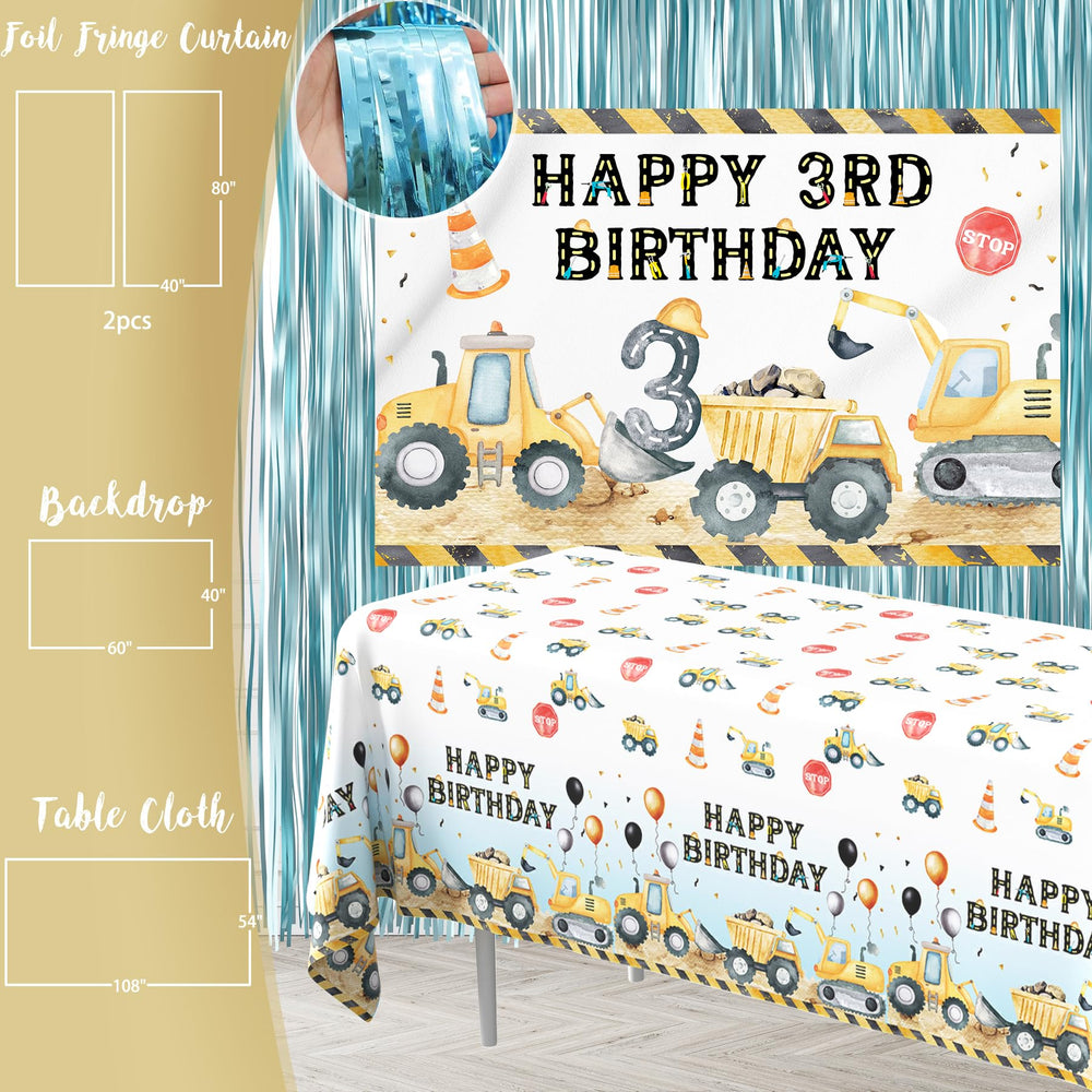 HYCSANBAO construction balloon garland creates a festive centerpiece and photos.