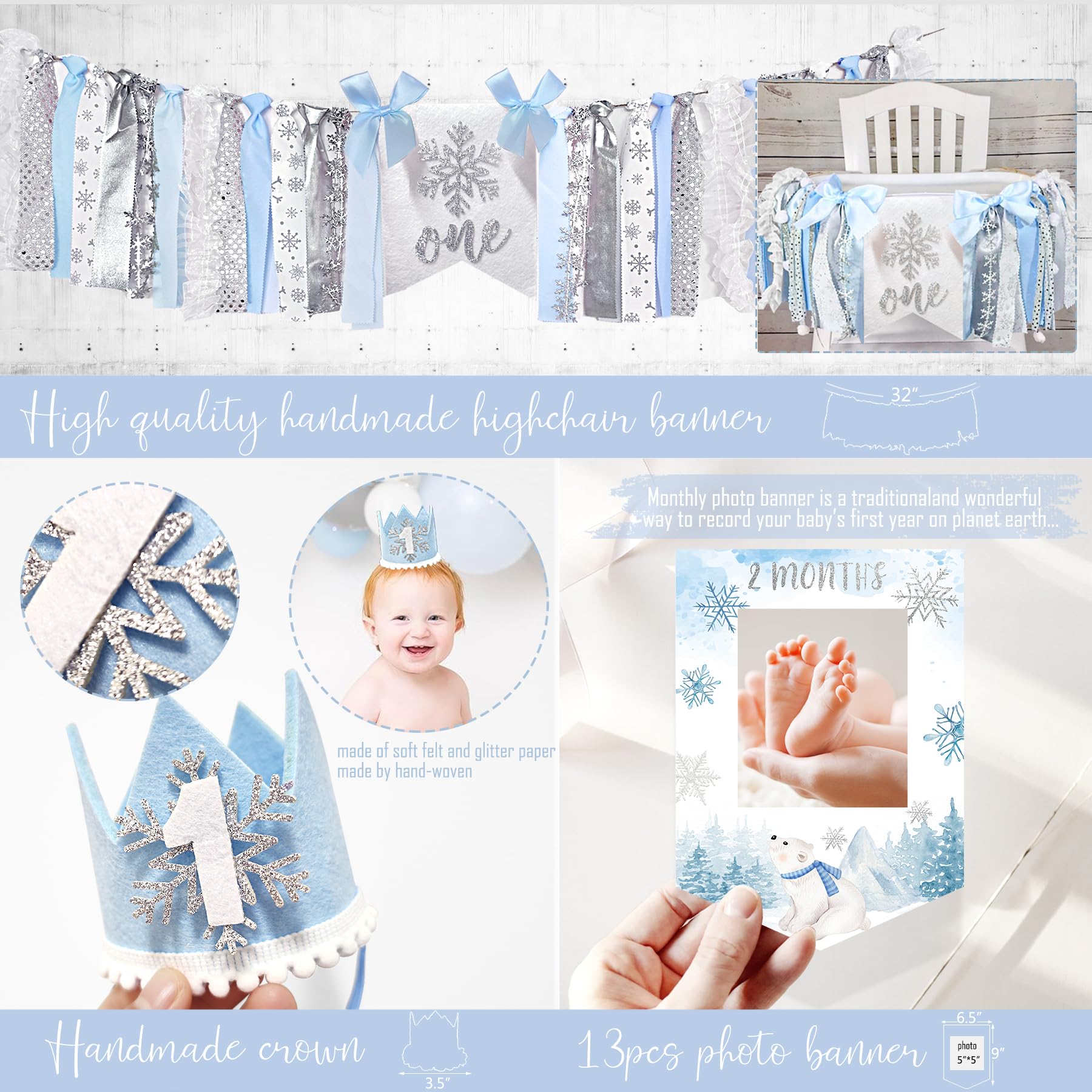 HYCSANBAO eight cupcake toppers highlight treats with a winter motif.