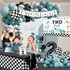 HYCSANBAO race-car-foil-balloon emphasizes the race theme in photos and decor.