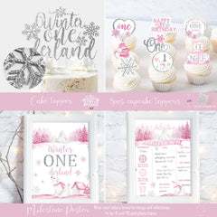HYCSANBAO Winter Onederland Cake Topper creates a focal centerpiece.