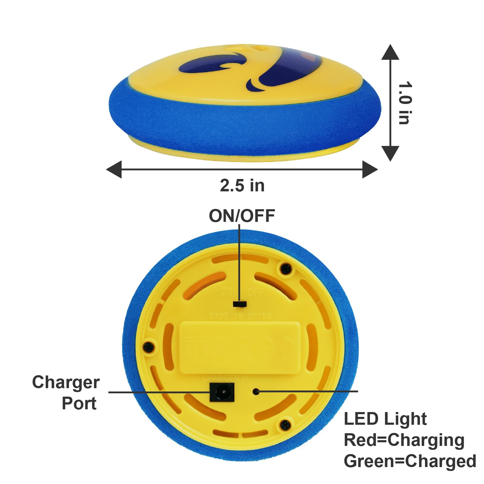 HYCT puck with soft surround protects surfaces during play