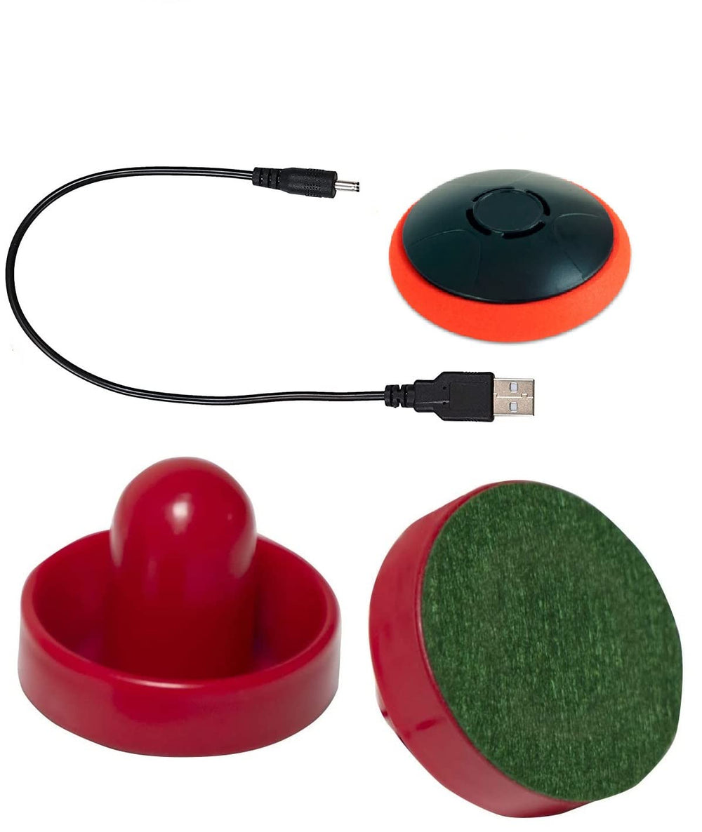 HYCT rechargeable hover puck with USB cable for convenient charging anywhere.