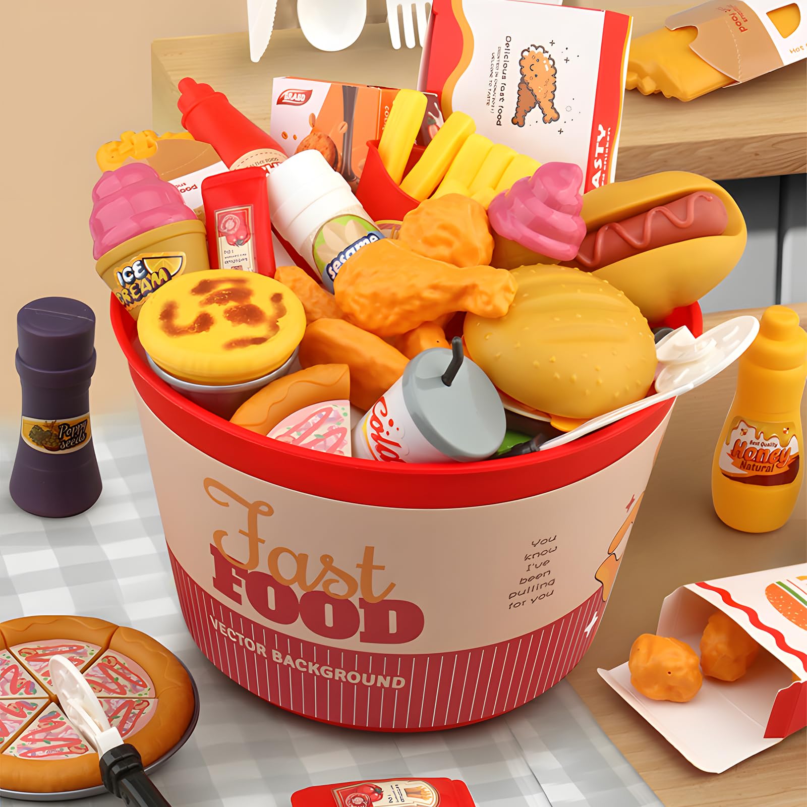 Hydeem colorful kitchen play set enhances imaginative social play