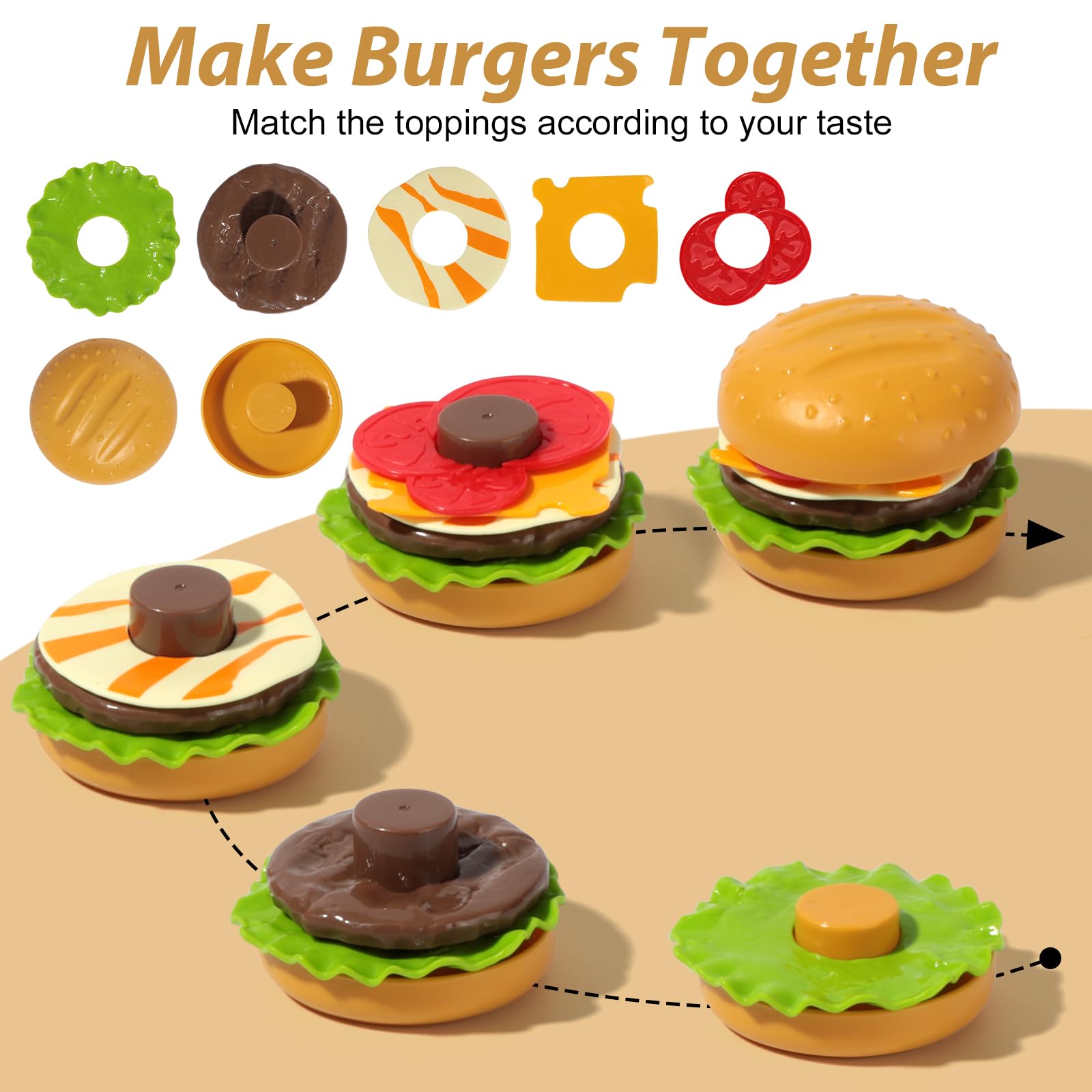 Hydeem hot dog and sandwich play food for quick-service pretend meals