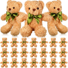 HyDren 24-pack brown bear plush set, soft and cuddly for kids.