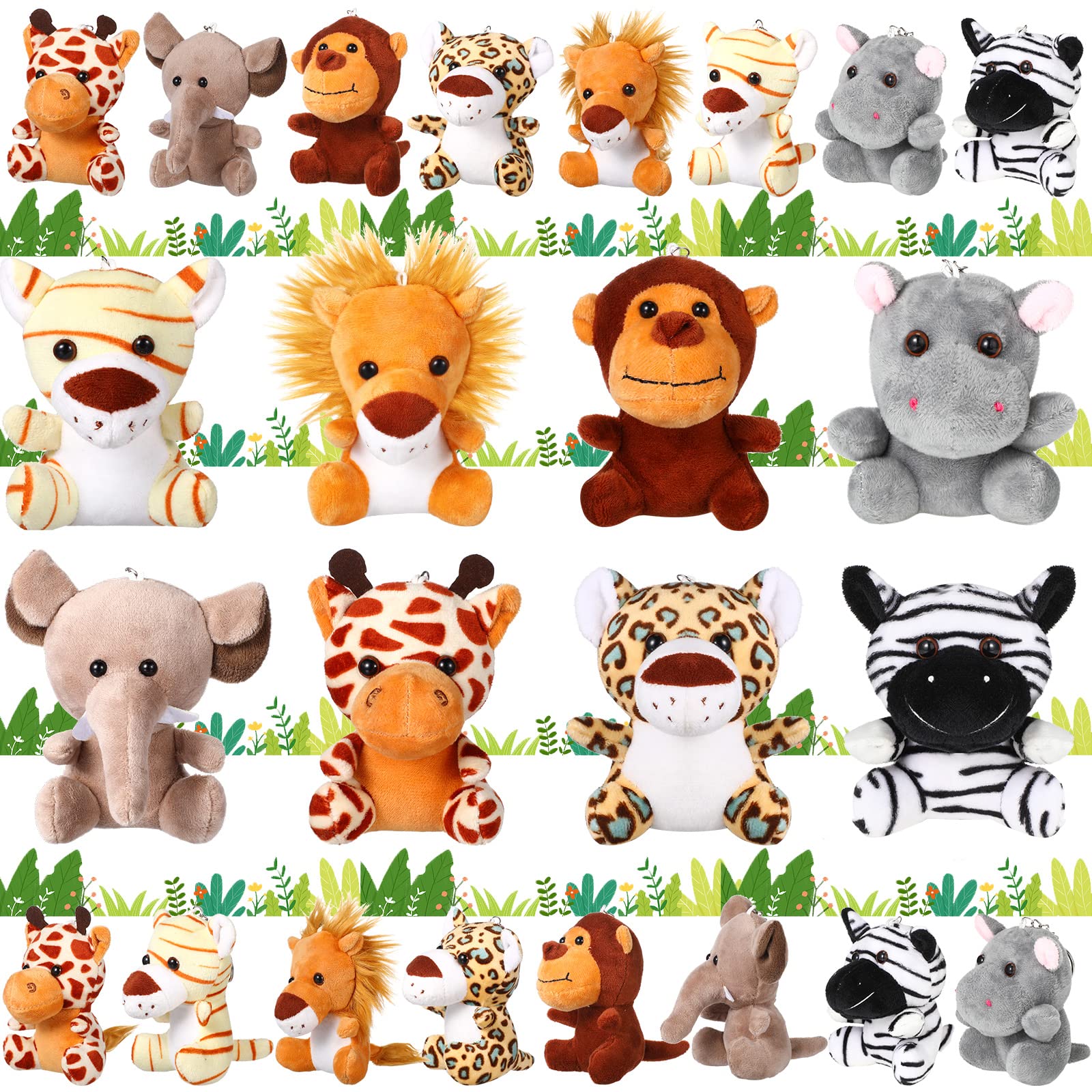 HyDren 40-pack mini jungle animals ready for party favors and classroom prizes.