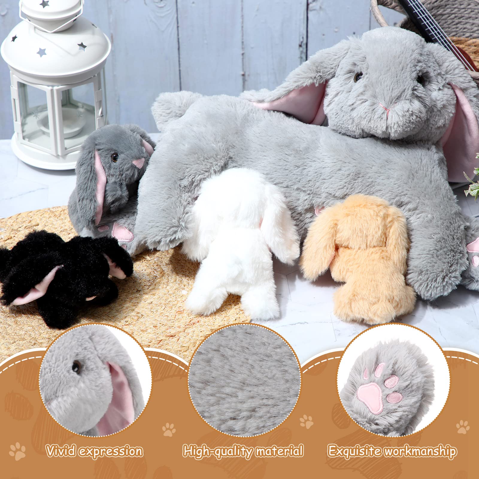 HyDren bunny plush close-up of soft fur and expressive eyes