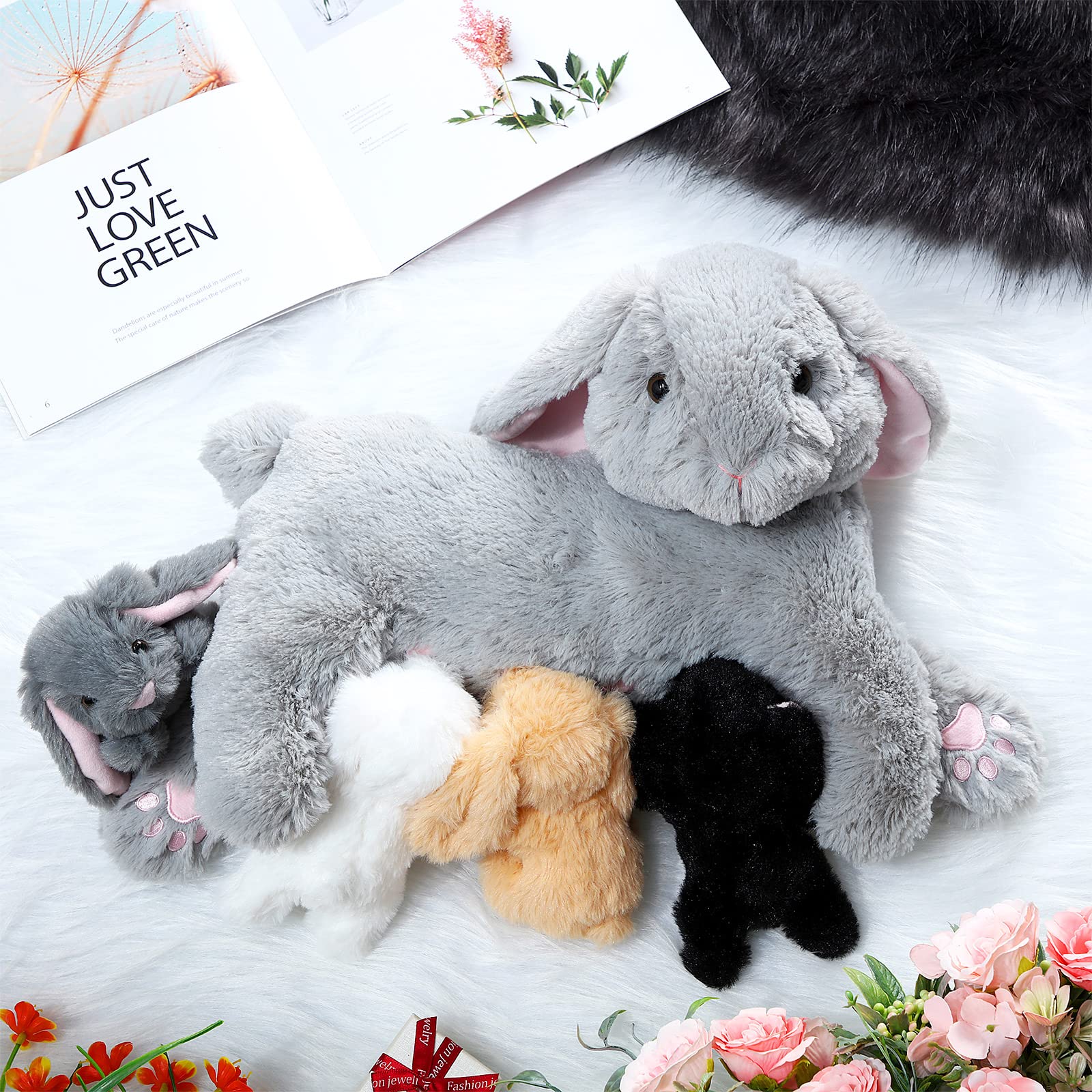 HyDren bunny plush for tea parties or story time adventures