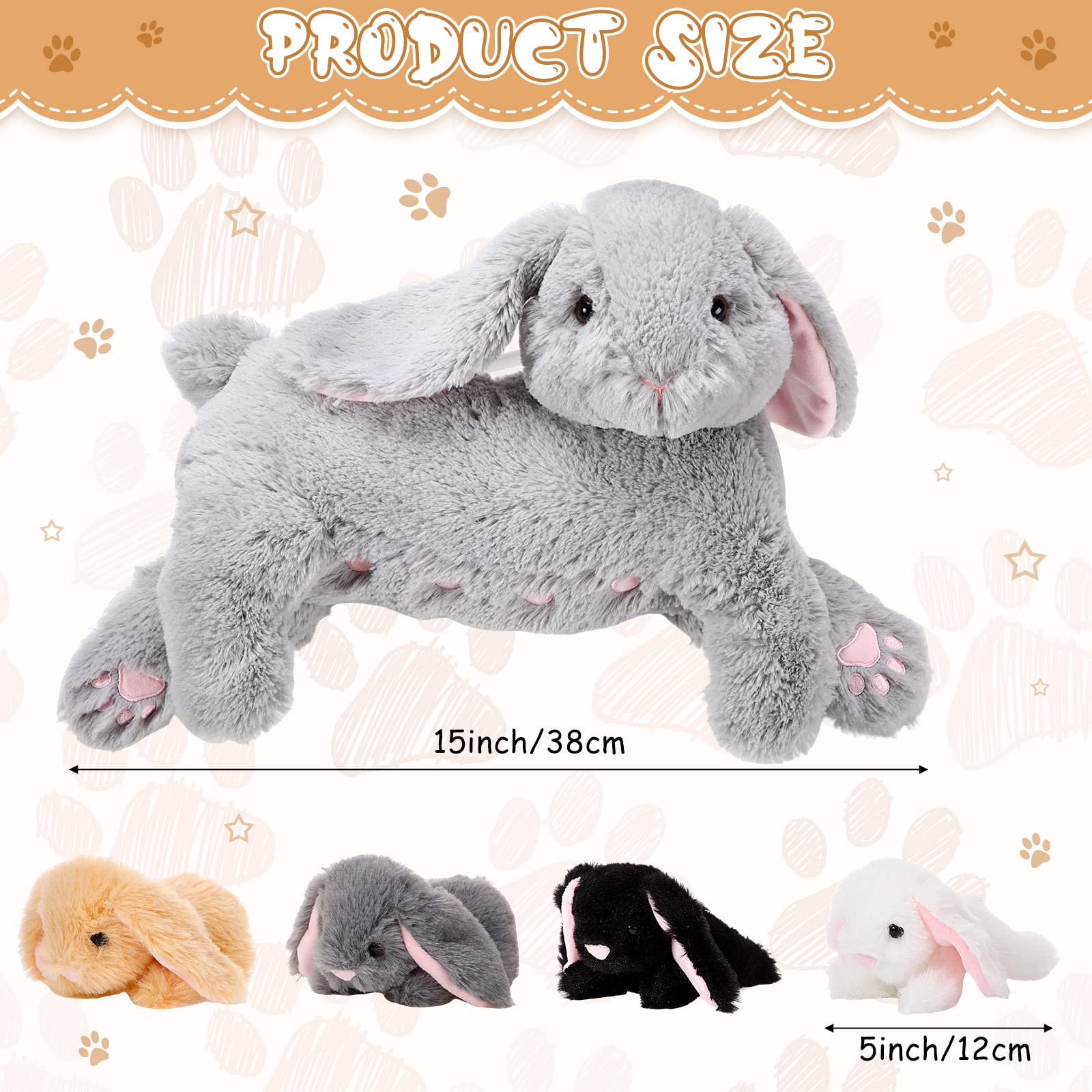 HyDren bunny with four baby rabbits inside belly for storytelling
