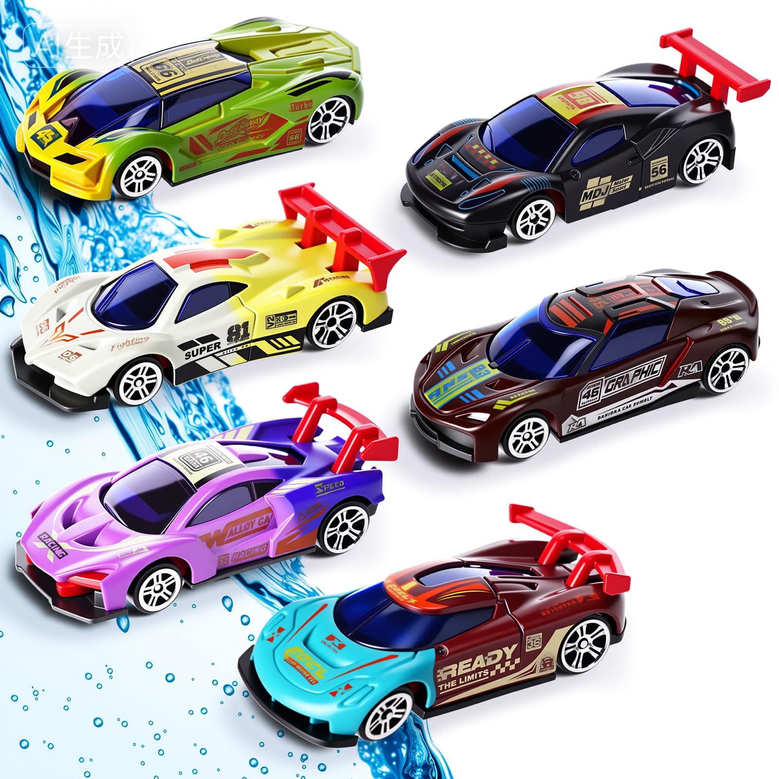 HyDren color changing cars front view for bath time fun