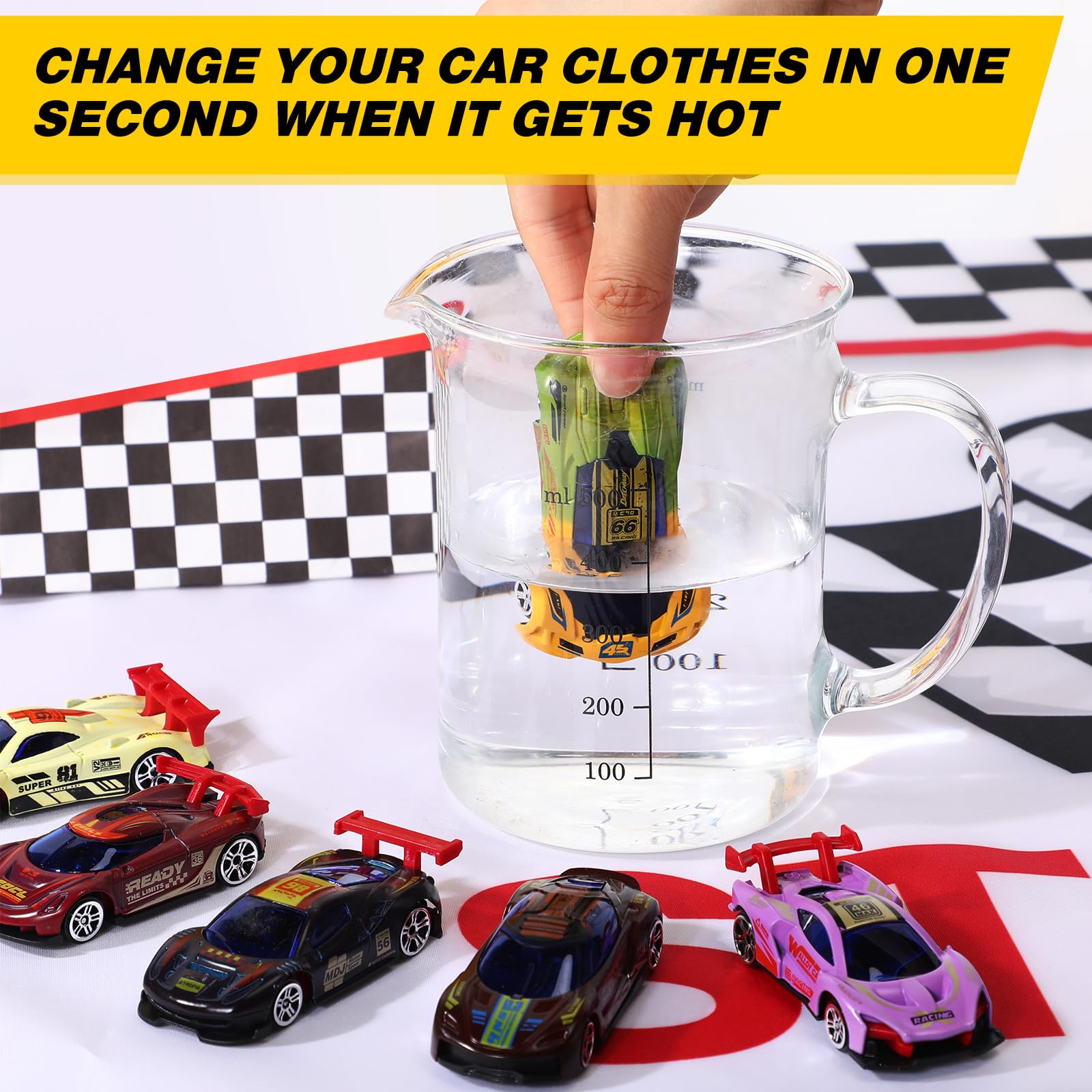 HyDren color changing cars side view durable play