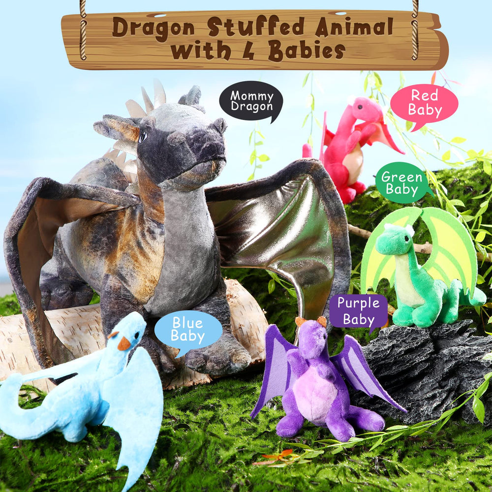HyDren baby dragon 4-inch plush, bright set for gifts