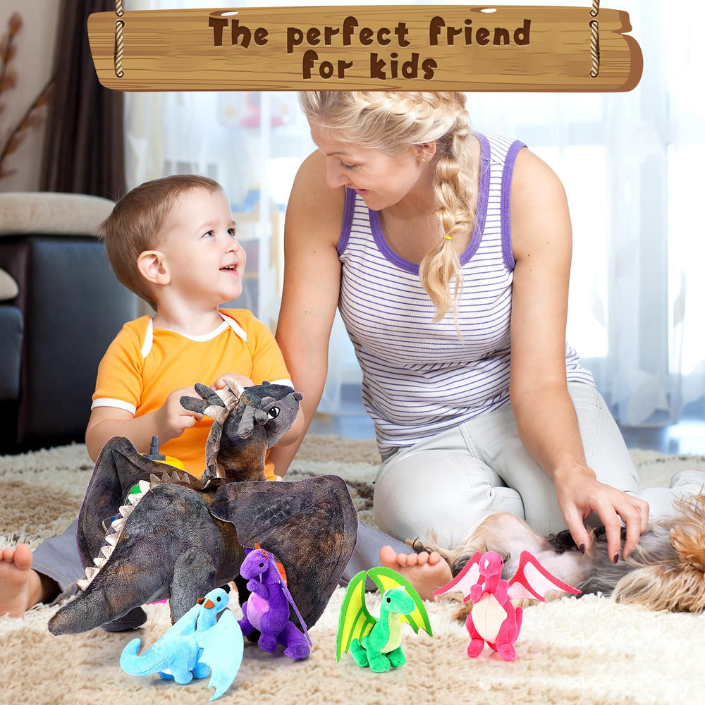 HyDren dragon plush colorful set for imaginative play and decor