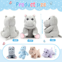 HyDren hippo baby plush in four poses invites imaginative play.