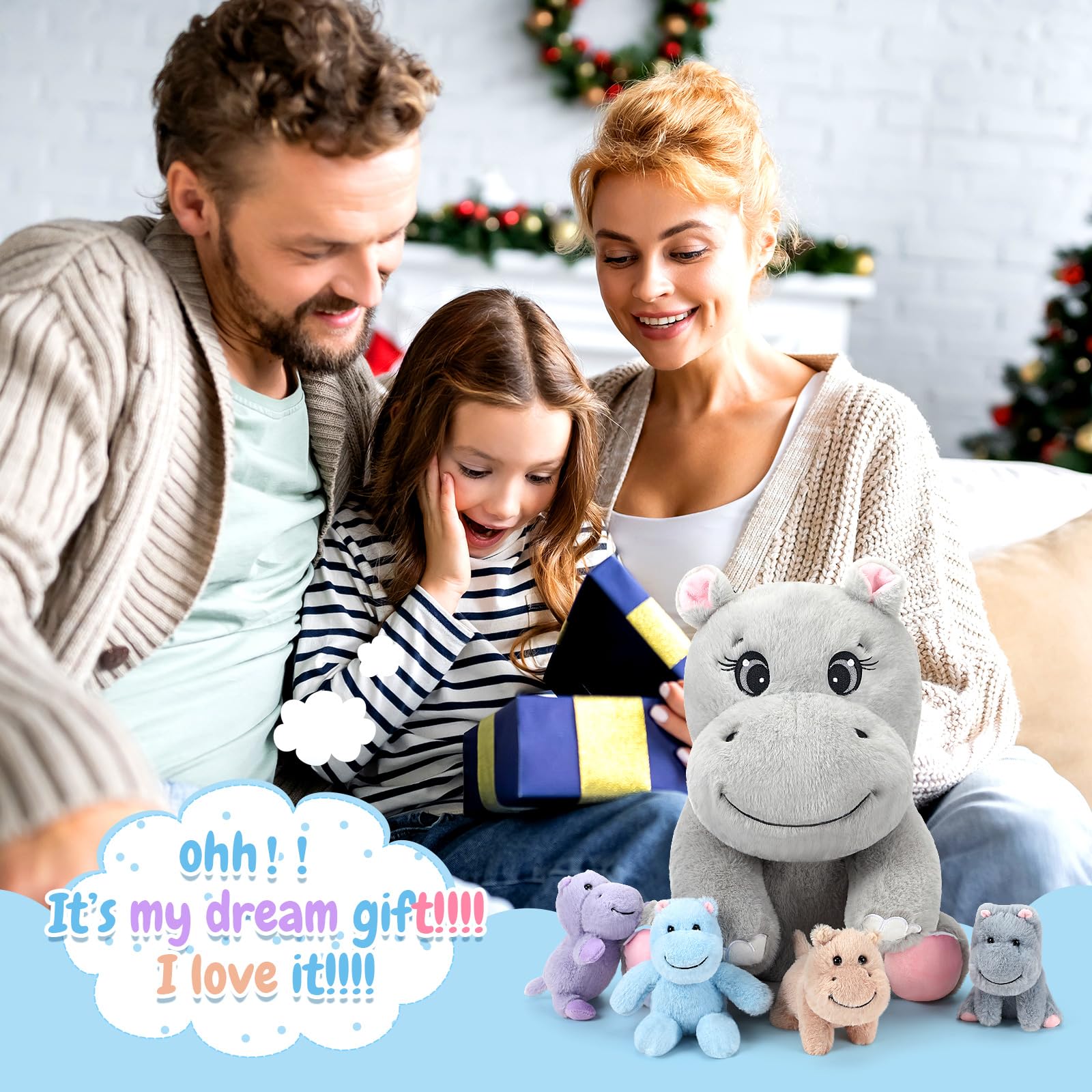 HyDren 5-piece hippo set supports storytelling and empathy.