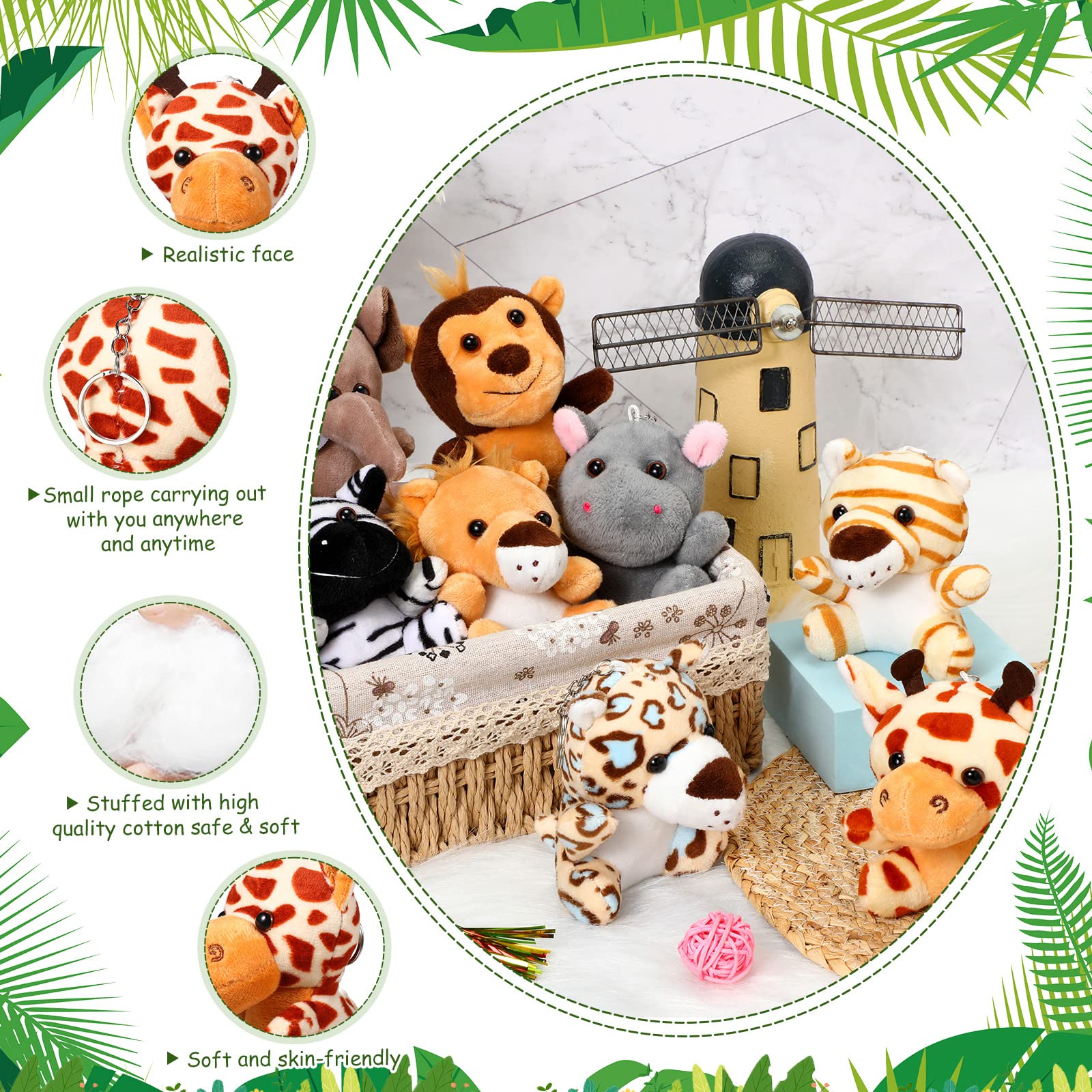 HyDren lion-tiger-elephant-giraffe plush collection brings vivid decor to events.